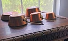 Villedieu Ml Mauviel - Lecellier Hammered Copper Graduated Pan Set X 5 France Used. Price: $319.00.