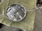 All Clad Qt Stainless Steel Saute Fry Pan 11 French Skillet Double Handles Used. Price: $90.00.