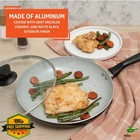 Imusa 11" Fry Pan Ceramic Nonstick Glass Lid Matte Black New. Price: $44.99.