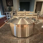 Cooks Standard Stainless Steel Round Stockpot W/lid Double Handle Silver Used. Price: $25.00.