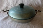 Vintage Wear-ever Inch Hallite Aluminum Brazier Pan Aqua Blue Lid 2308 Used. Price: $14.95.