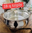Princess House Heritage Tri-ply Stainless Steel 18-QT. Casserole 10834 New. Price: $345.00.
