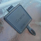 Hawok Square Waffle Maker Cast Iron Stovetop Nonstick Belgian Press New. Price: $44.99.