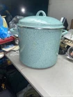 Paula Deen Large 12 Qt. Blue Speckled Enamel Stock Pot Pre-owned, Never Used. Price: $36.00.