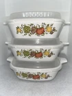 Corningware Mini Casserole Spice Of Life P-41-B 3/4 Cup Set With Lids Used. Price: $32.22.