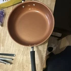 Copper Chef Non-stick Round Aluminum Frying Pan, Color, Long Handle Used. Price: $14.00.