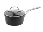 The Rock By Starfrit 3-QUART Saucepan With Glass Lid & Stainless Steel Handle, New. Price: $49.91.