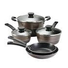 Tramontina Sicilia 8-PIECE Non Stick Cookware Set With Piece, Hazelnut New. Price: $90.77.