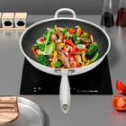 304 Stainless Steel Wok Pan 34CM Honeycomb Non-stick Skillet Kitchen With Lid New. Price: $49.03.