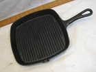 Cuisinart C130-23 Cast Iron Grille Pan Skillet Black Enamel Griddle Used. Price: $49.99.