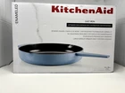 Kitchenaid Enameled Cast Iron Skillet With Helper Handle Pour Spouts Blue Velvet New. Price: $74.99.