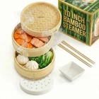 Prime Home Direct Bamboo Steamer Basket 10INCH 2TIER For Cooking ... New. Price: $47.92.