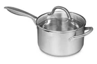 Used Sedona Kitchen Pro Stainless Steel 3.5-QT. Saucepan With Draining Lid. Price: $14.00.