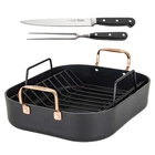 Viking Hard Anodized Nonstick Roaster With Rack And Carving Set New. Price: $129.00.