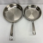 Cuisinart Skillet Frying Pans Stainless Induction Ready 10" MCP22-24N & 8" 20N Used. Price: $39.99.