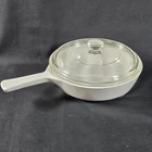 Corningware MW-83-B Microwave Browning Dish With Pyrex P83C Glass Lid White Used. Price: $34.95.