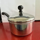 Farberware 1 Qt Sauce Pan Pot Lid Stainless Steel Impact Bonded Heat Distributio Used. Price: $12.75.