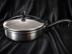 Farberware 10" Covered Frying Skillet Saut Pan 18/10 Stainless Steel With Lid Used. Price: $15.88.