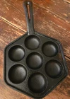 Cast Iron Danish Aebleskiver Pan, Preseasoned Cookware For Pancake ... Used. Price: $21.95.