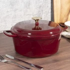 Mainstays 4.75 Quart Enameled Cast Iron Dutch Oven, Merlot Red New. Price: $26.88.
