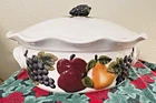 Sonoma Villa Stoneware 3.5 Quart Oval Roaster Casserole W/lid Nib Celebrating Ho. Price: $50.96.
