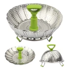 Sihuuu Folding Stainless Steel Steamer Basket (5.5-9 Inches) With Heat Green New. Price: $13.35.
