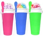 Honbuty 3PCS Slushie Maker Cup,diy Magic Quick Frozen 350ML, Bule+pink+green New. Price: $54.99.