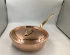 Mauviel M'heritage 200 B Polished Copper & Stainless Steel Saute Pan, 3.2-QT New. Price: $397.46.
