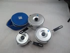 Mirro Open Country Camp Cookware 7PC Pot Set Aluminum W/folding Handles Used. Price: $29.99.