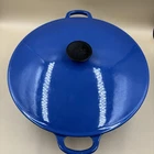 Creuset #31 Enameled Cast Iron Dutch Oven Marseille Blue Used. Price: $199.99.