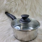 Mirro Stainless Steel Sauce Pan 1 Quart Glass Lid Used. Price: $23.99.
