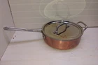Cuisinart 10" Chicken Fryer Skillet Copper Stainless 3.5 Qt Saute Frying Pot Lid Used. Price: $119.99.