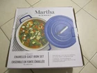 Martha Stewart Collectors Enameled Cast Iron 6QT Round Casserole +trivet+recipe New. Price: $168.99.