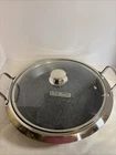 Curtis Stone 14 Non-stick Everyday Dura-pan Skillet Stainless / Glass Lid New. Price: $44.32.
