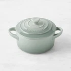 Le Creuset Stoneware Mini Round Cocotte 8 Oz. Sea Salt No Box. Price: $22.00.