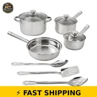 Mainstays Stainless Steel 10PC Cookware Set New. Price: $56.99.