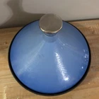 Bruntmor Cast Iron 12" Tagine Pot Blue Enameled Cone Lid Moroccan Cookware Used. Price: $50.00.