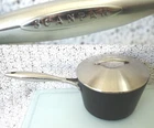 Scanpan Professional - 3 Qt Covered Saucepan, Titanium Ceramic, Made In Denmark Used. Price: $76.70.
