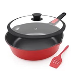 12 Inch Nonstick Frying Saute Pan Skillet Detachable Handle Oven Safe Red 5 Qt New. Price: $41.24.