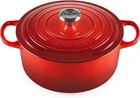 Cast Iron Round Dutch Oven, Size 5.5 Qt., In Red/cerise, New, By Le Creuset. Price: $295.95.