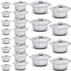 Ziliny 24 Pcs Disposable Aluminum Pot Lid Round Foil Pans Cookware New. Price: $84.74.