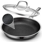 Pan 12 Inch Nonstick Stainless Steel With Lid Induction Snowclad Frying Hybrid New. Price: $104.99.