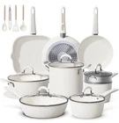 24-PIECE White Ceramic Nonstick Pan Set W/lids, Steamer $129 Amazon, Save 50% New. Price: $64.99.