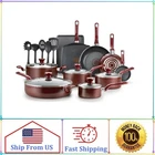 T-fal Easy Care, 20 Piece Non-stick Pots And Pans Cookware Set, Red New. Price: $80.68.