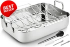 16.5 Inch Stainless Steel Roasting Pan With Rack & Baster For Turkey - Us New. Price: $109.00.