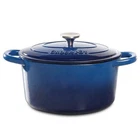 Crock-pot Dutch Oven Artisan 7QT Round Enameled Cast Iron Nonstick Sapphire Blue New. Price: $88.45.