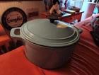 Martha Stewart Gatwick Enamel Cast Iron Dutch 7-QUART, Blue Used. Price: $32.00.