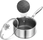 Hybrid Nonstick 2 Quart Stainless Steel Saucepan With Glass Lid, Induction New. Price: $46.92.