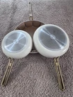 Our Place Mini Cookware Set Of 3 Ceramic Nonstick Frying Pans Cream Beige New Op. Price: $79.99.