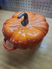 Staub Cast Iron Enameled Pumpkin Cocotte Dutch Oven Orange France New. Price: $220.00.